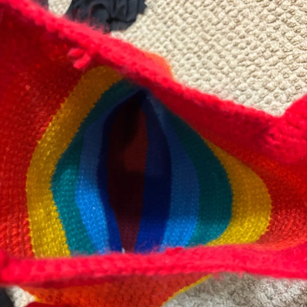 Sunflower Knit Rainbow Tote Bag Fantastic‎ Condition
